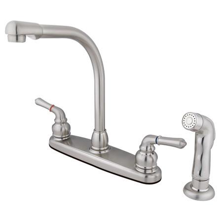 Kingston Brass FB758SP 8-inch Centerset Kitchen Faucet, Satin Nickel Kitchen Faucet Kingston Brass 