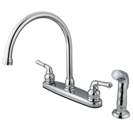 Kingston Brass FB791SP 8-inch Centerset Kitchen Faucet, Polished Chrome Kitchen Faucet Kingston Brass 