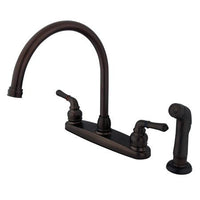 Thumbnail for Kingston Brass FB795SP 8-inch Centerset Kitchen Faucet, Oil Rubbed Bronze Kitchen Faucet Kingston Brass 