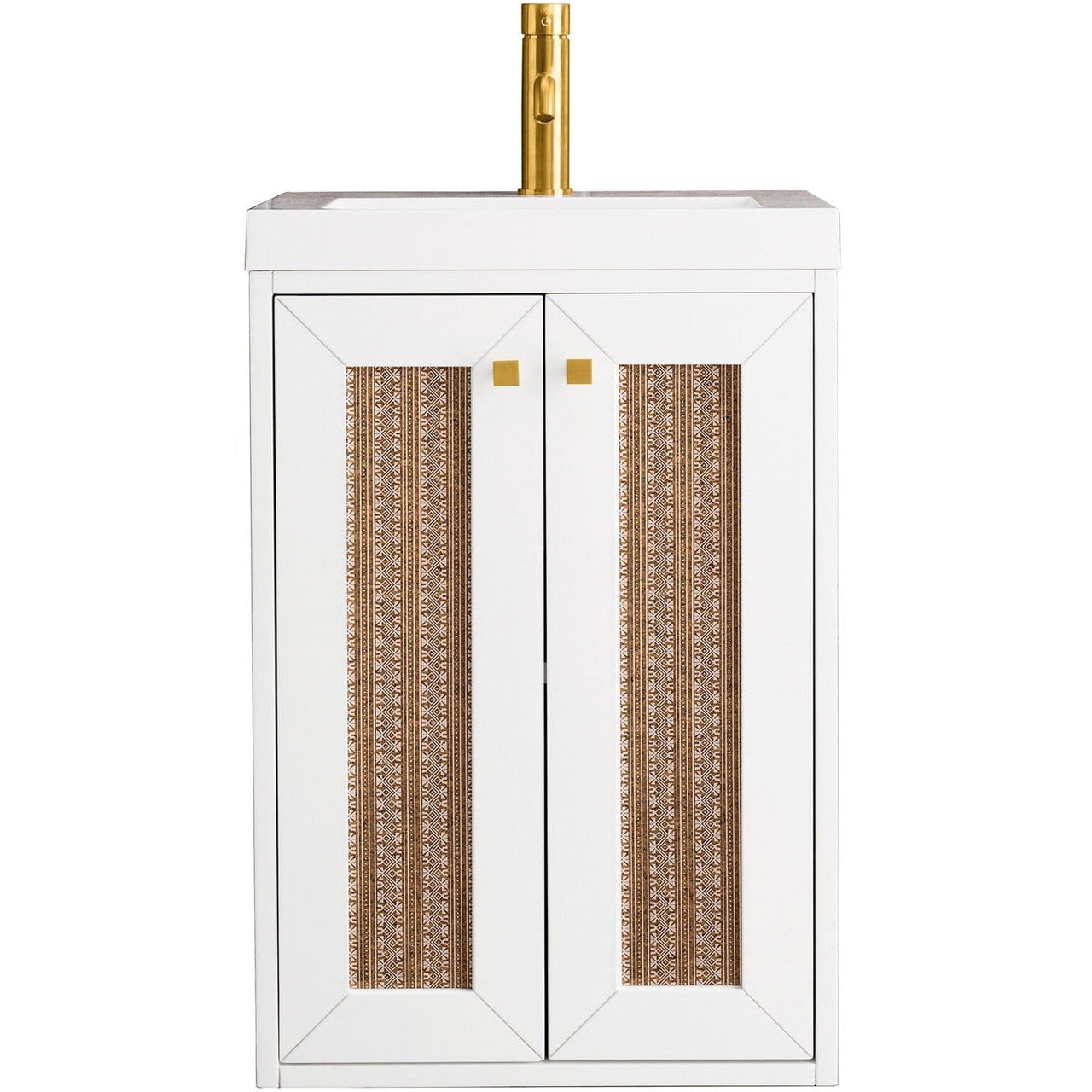 James Martin Chianti 20" Single Vanity Vanity James Martin Glossy White w/ White Glossy Composite Countertop 