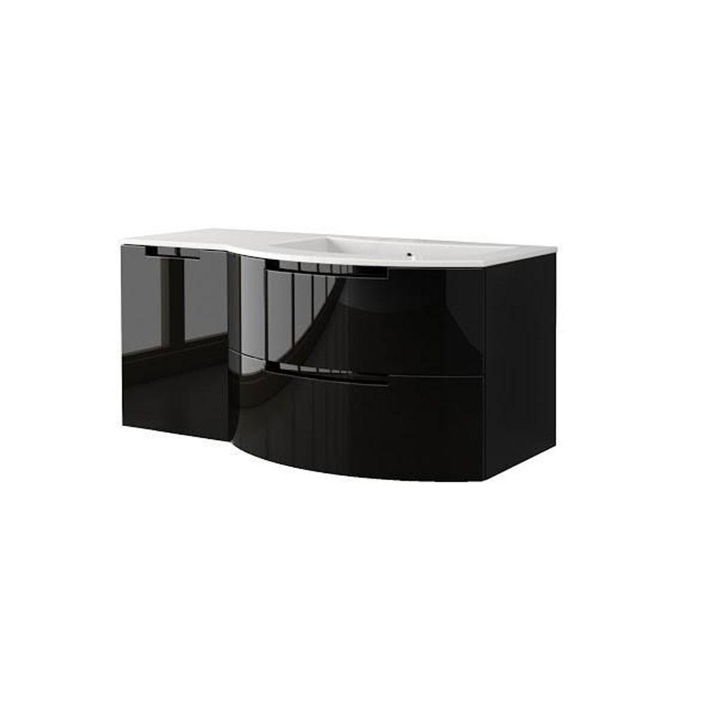 Latoscana Oasi 53" Modern Black Glossy Bathroom Vanity Vanity Latoscana 