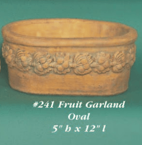 Fruit Garland Cast Stone Outdoor Garden Planter Planter Tuscan 