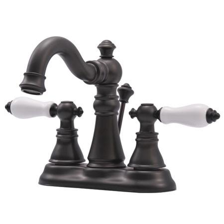 Kingston Brass American Patriot Two Handle 4" Centerset Faucet with Retail Pop-up Bathroom Faucet Kingston Brass 