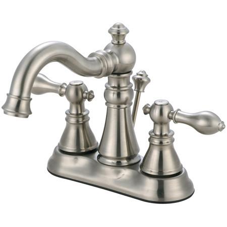 Kingston Brass American Classic Two Handle 4" Centerset Faucet with Retail Pop-up Bathroom Faucet Kingston Brass 