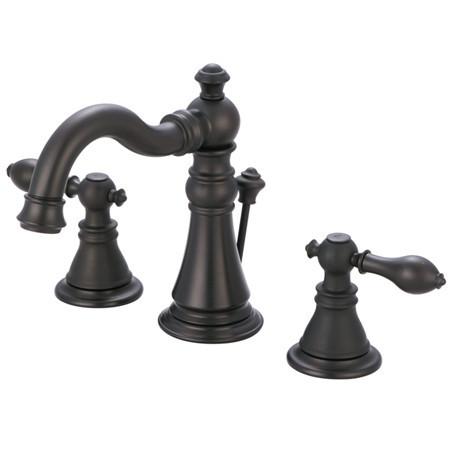 Kingston Brass American Classic Two Handle 4" Centerset Lavatory Faucet with Retail Pop-up Bathroom Faucet Kingston Brass 