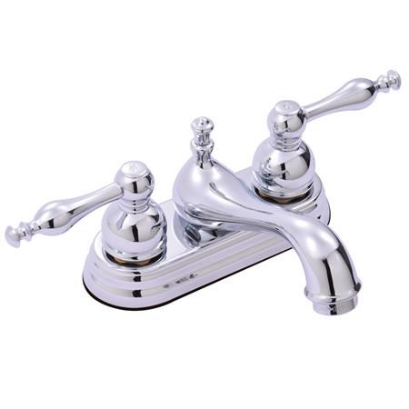 Kingston Brass American Classic Two Handle 4" Centerset Faucet with Retail Pop-up Bathroom Faucet Kingston Brass 