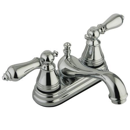 Kingston Brass English Classic Two Handle 4" Centerset Faucet with Retail Pop-up Bathroom Faucet Kingston Brass 