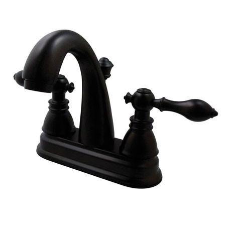 Kingston Brass Americana Two Handle 4" Centerset Lavatory Faucet with Retail Pop-up Bathroom Faucet Kingston Brass 