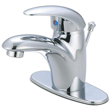 Kingston Brass Wilton Single Handle 4" Centerset Faucet with Retail Pop-up & Optional Deck Plate Bathroom Faucet Kingston Brass 