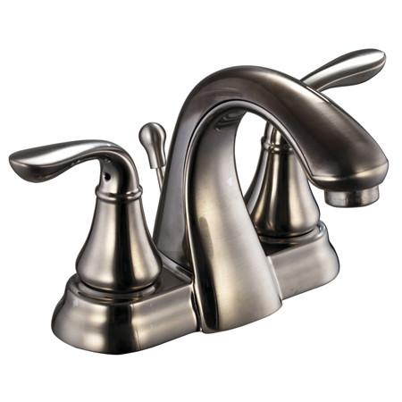 Fauceture FS7628NZL Sierra Two Handle 4" Centerset Lavatory Faucet, Satin Nickel Bathroom Faucet Kingston Brass 