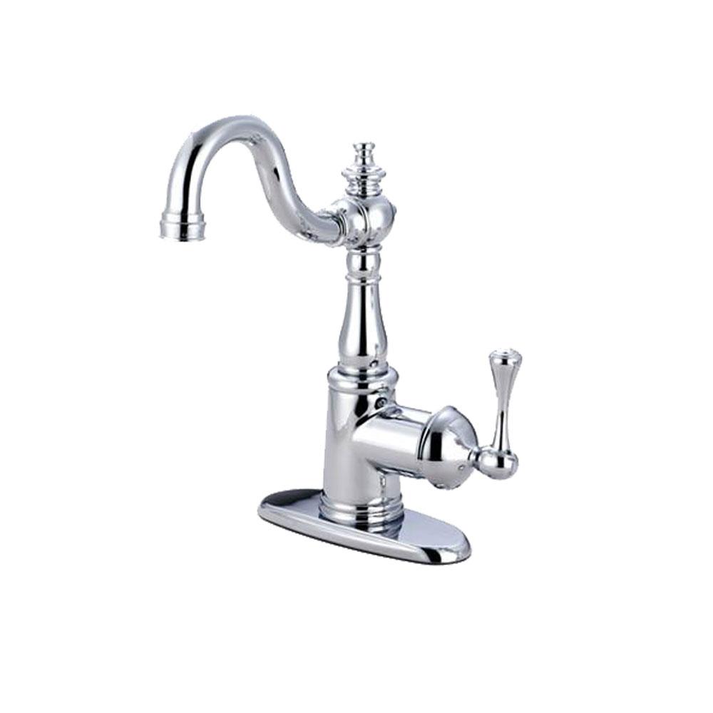 Kingston Brass English Vintage English Vintage Single Handle 4" Centerset Faucet with Push Pop-up & Optional Deck Plate Bathroom Faucet Kingston Brass 