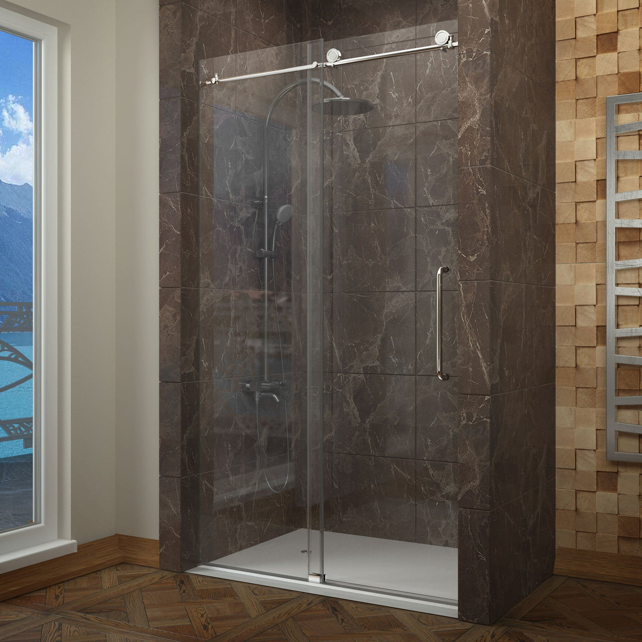 ANZZI MADAM Series SD-AZ13-02CH Shower Doors Shower Doors ANZZI 