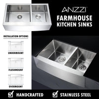 Thumbnail for ANZZI ELYSIAN Series K36203A-130 Kitchen Sink Kitchen Sink ANZZI 