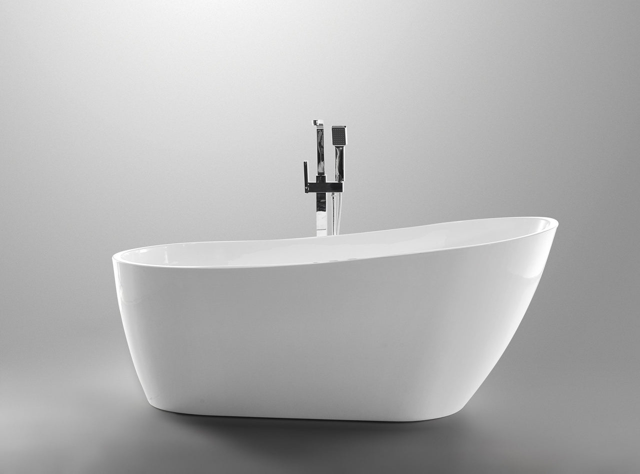 ANZZI Trend Series 5.58 ft. Freestanding Bathtub in White FreeStanding Bathtub ANZZI 