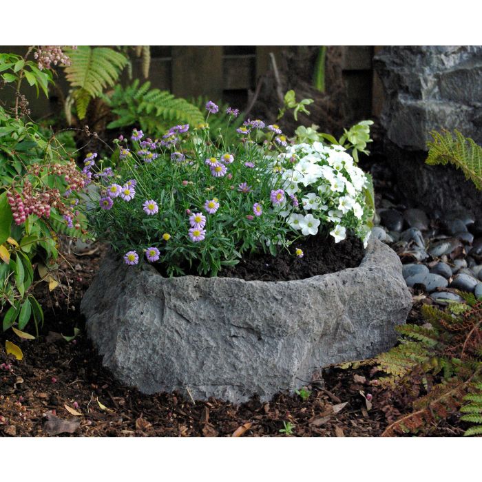 GFRC Bubbling Boulders LA20PLANT Accent Planter Fountain Blue Thumb 