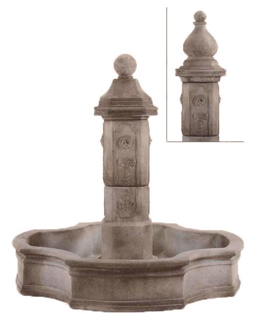 Lorraine Pond Cast Stone Outdoor Fountain Fountain Tuscan 