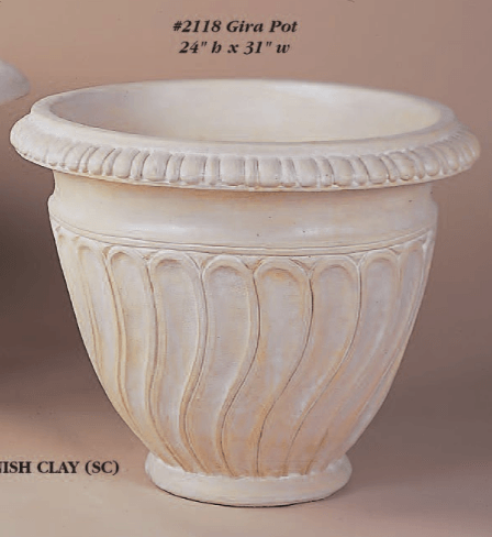 Gira Pot Cast Stone Outdoor Garden Planter Planter Tuscan 