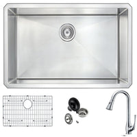 Thumbnail for ANZZI VANGUARD Series KAZ3219-041 Kitchen Sink Kitchen Sink ANZZI 