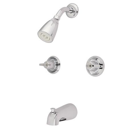 Kingston Brass Americana Tub & Shower Faucet and Canopy Handle, Chrome Tub Shower Sets Kingston Brass 