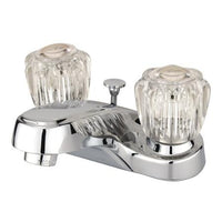 Thumbnail for Kingston Brass Americana Centerset with Acrylic Handle and Brass Pop-Up, Chrome Bathroom Faucet Kingston Brass 