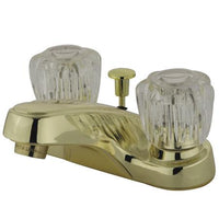 Thumbnail for Kingston Brass Americana Centerset with Acrylic Handle and ABS Pop-Up, Chrome Bathroom Faucet Kingston Brass 