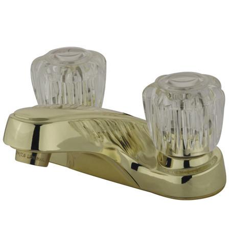 Kingston Brass Americana Centerset Lavatory Faucet with Acrylic Handle, Chrome Bathroom Faucet Kingston Brass 