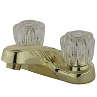 Thumbnail for Kingston Brass Americana Centerset Lavatory Faucet with Acrylic Handle, Chrome Bathroom Faucet Kingston Brass 