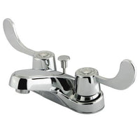 Thumbnail for Kingston Brass Vista Centerset with Blade Handles and ABS Pop Up, Chrome Bathroom Faucet Kingston Brass 