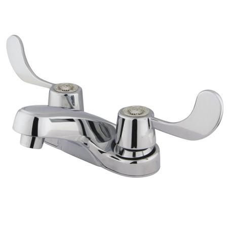 Kingston Brass Vista Centerset Lavatory Faucet with Blade Handles, Chrome Bathroom Faucet Kingston Brass 