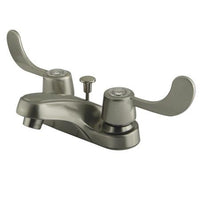 Thumbnail for Kingston Brass Vista Centerset with Blade Handless and ABS Pop Up, Satin Nickel Bathroom Faucet Kingston Brass 