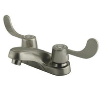 Thumbnail for Kingston Brass Vista Centerset Lavatory Faucet with Blade Handles, Satin Nickel Bathroom Faucet Kingston Brass 