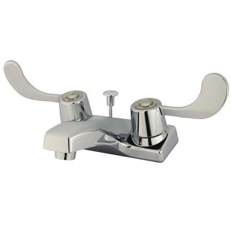 Kingston Brass Americana Centerset with Blade Handles and ABS Pop Up, Chrome Bathroom Faucet Kingston Brass 