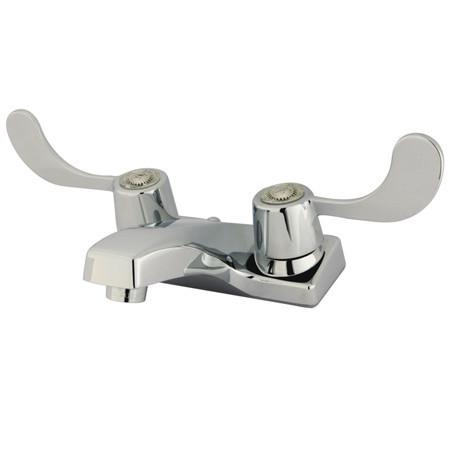 Kingston Brass Americana Centerset Lavatory Faucet with Blade Handles, Chrome Bathroom Faucet Kingston Brass 