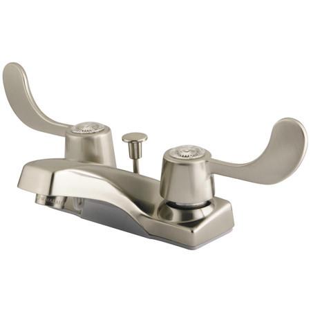Kingston Brass Americana Centerset with ABS Pop Up,Satin Nickel Bathroom Faucet Kingston Brass 