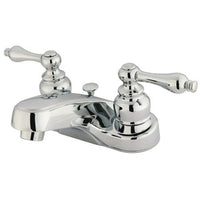 Thumbnail for Kingston Brass Water Saving Magellan Centerset with Lever Handles and ABS Pop-Up, Chrome Bathroom Faucet Kingston Brass 