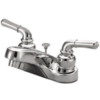 Thumbnail for Kingston Brass Magellan Centerset with Lever Handles and Brass Pop-Up, Chrome Bathroom Faucet Kingston Brass 