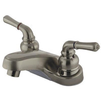 Thumbnail for Kingston Brass Magellan Centerset Lavatory Faucet with Lever Handles, Satin Nickel Bathroom Faucet Kingston Brass 