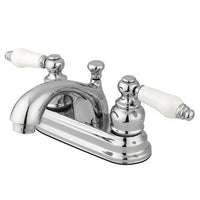 Thumbnail for Kingston Brass Vintage Centerset with Porcelain Lever Handles and Retail Pop-Up, Chrome Bathroom Faucet Kingston Brass 