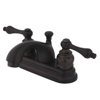 Thumbnail for Kingston Brass GKB2605AL Water Saving Vintage Centerset Lavatory Faucet with Lever Handles and Retail Pop-Up, Oil Rubbed Bronze Bathroom Faucet Kingston Brass 