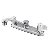 Thumbnail for Kingston Brass GKB261 Water Saving Magellan Centerset Kitchen Faucet with Canopy Handles, Chrome Kitchen Faucet Kingston Brass 