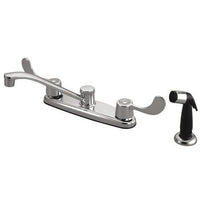 Thumbnail for Kingston Brass GKB292 Water Saving Magellan Centerset Kitchen Faucet with Blade Handles and Sprayer, Chrome Kitchen Faucet Kingston Brass 
