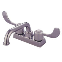 Thumbnail for Kingston Brass Vista Laundry Faucet with Blade Handles, Chrome Bathroom Faucet Kingston Brass 