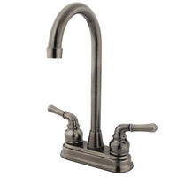 Thumbnail for Kingston Brass Magellan Bar Faucet with Lever Handles, Vintage Nickel Kitchen Faucet Kingston Brass 