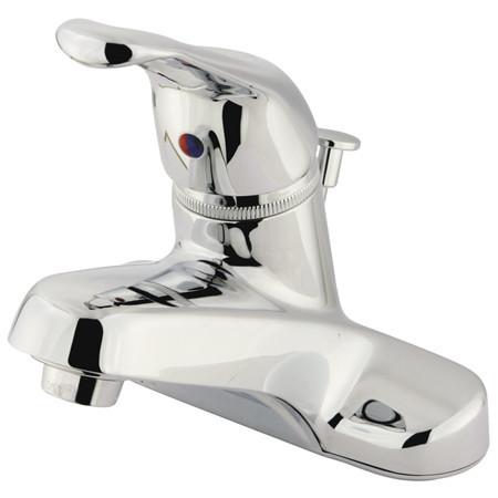 Kingston Brass Wyndham Centerset with Single Loop Handle and ABS Pop-Up, Chrome Bathroom Faucet Kingston Brass 