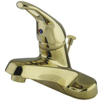Thumbnail for Kingston Brass Wyndham Centerset with Single Loop Handle and ABS Pop-Up, Polished Brass Bathroom Faucet Kingston Brass 