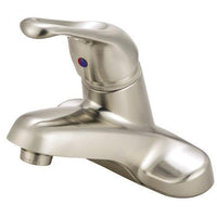 Thumbnail for Kingston Brass GKB518LP Water Saving Wyndham Centerset Lavatory Faucet with Single Loop Handle, Satin Nickel Bathroom Faucet Kingston Brass 