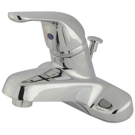 Kingston Brass Chatham Centerset with Single Lever Handle and ABS Pop-Up, Chrome Bathroom Faucet Kingston Brass 