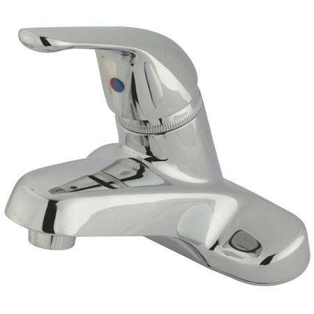 Kingston Brass Chatham Centerset with Single Lever Handle and Grid Pop-Up, Chrome Bathroom Faucet Kingston Brass 