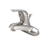 Thumbnail for Kingston Brass Chatham Centerset with Single Lever Handle and ABS Pop-Up, Satin Nickel Bathroom Faucet Kingston Brass 