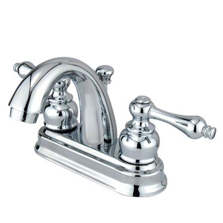 Kingston Brass Restoration Centerset with Metal Lever Handles, Chrome Bathroom Faucet Kingston Brass 